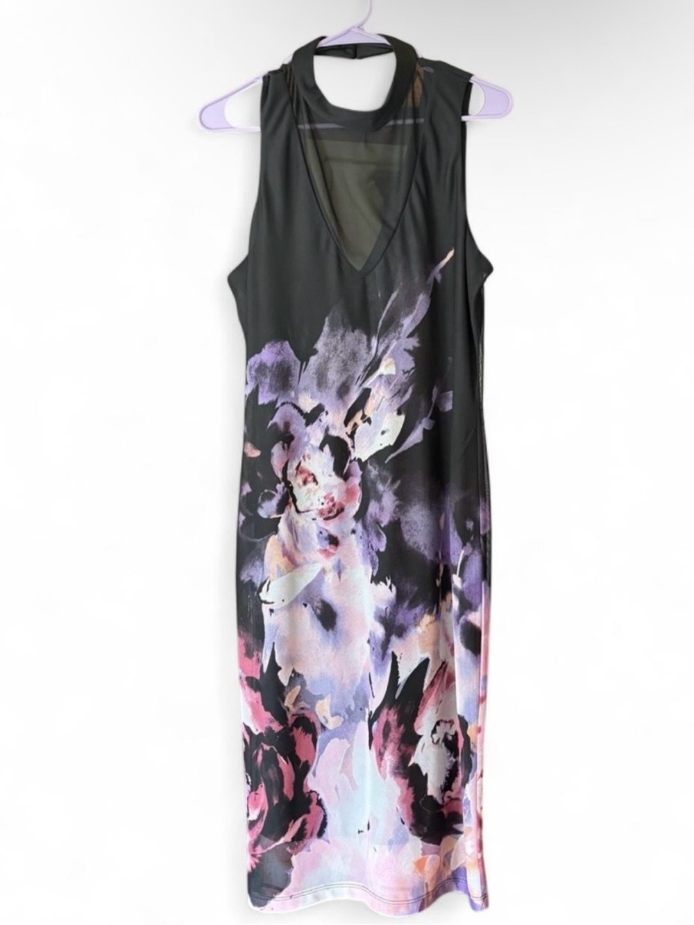Venus Floral Dress Size L 💜🖤🩷